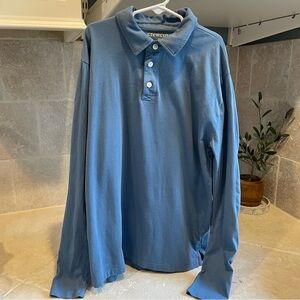 Crewcuts Long Sleeve Blue Polo Shirt, Size 14